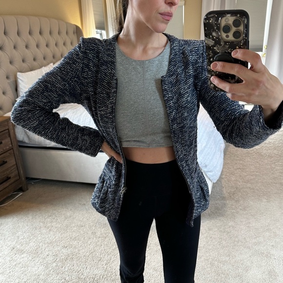 J Crew tweed peplum blazer knit - Picture 2 of 2